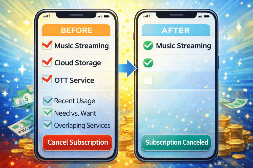 구독 해지 방법과 구독 관리 화면