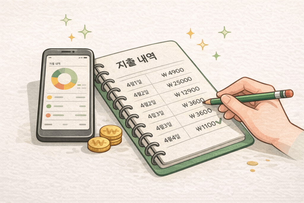 절약 소비 패턴 변화 지출 추적 가계부 기록 방법
