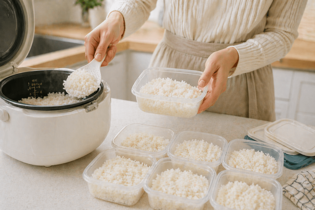 전기밥솥 보온 전기요금 절약을 위한 밥 소분 보관 방법