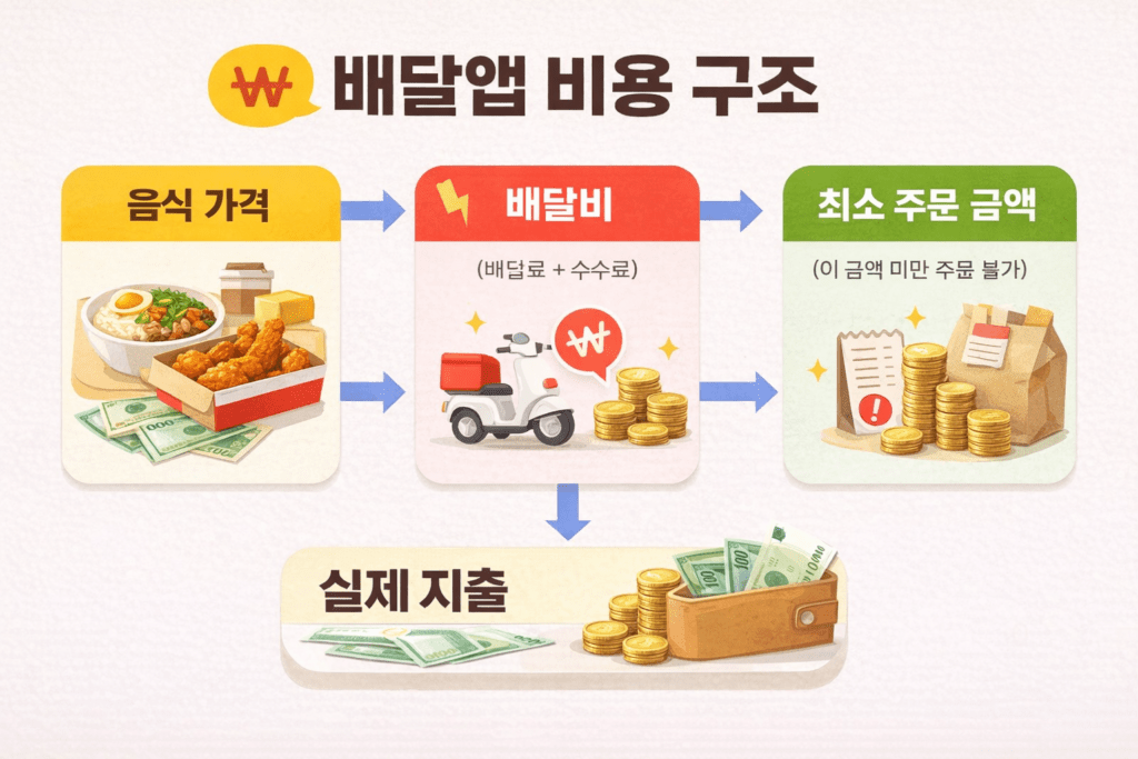 배달앱 비용 구조 설명 이미지