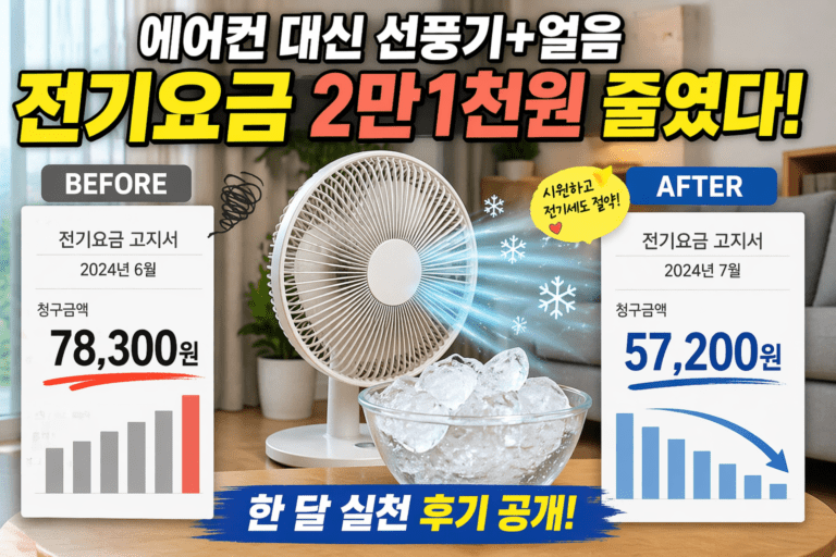 선풍기 얼음 전기요금 절약 방법