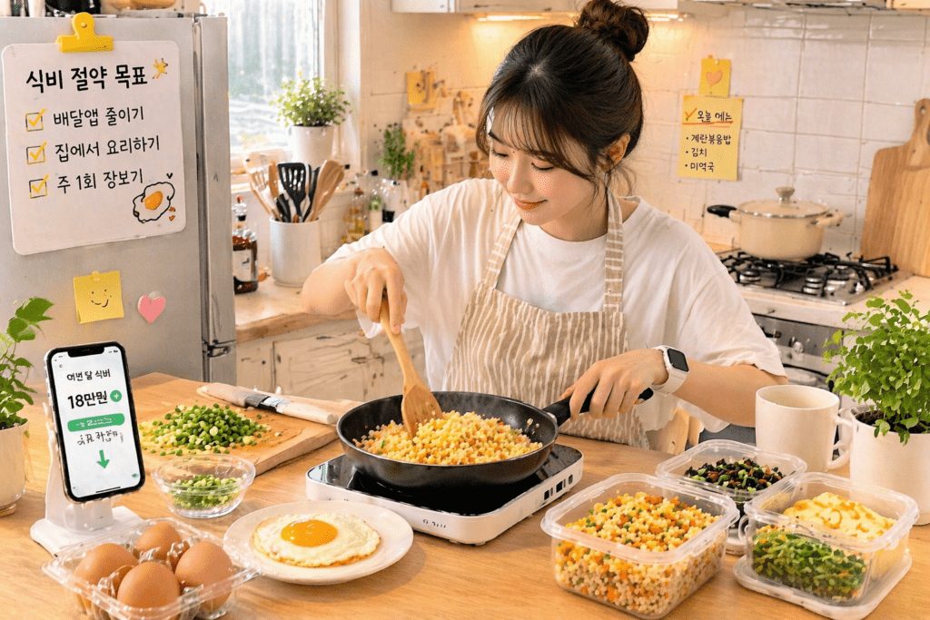 자취생 집밥 요리 모습