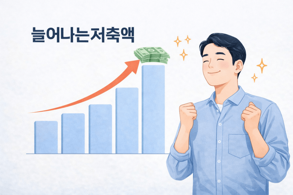돈 모으는 루틴 3단계(자동저축, 소비기록, 지속가능성) 4 돈 모으는 루틴으로 저축이 증가한 결과