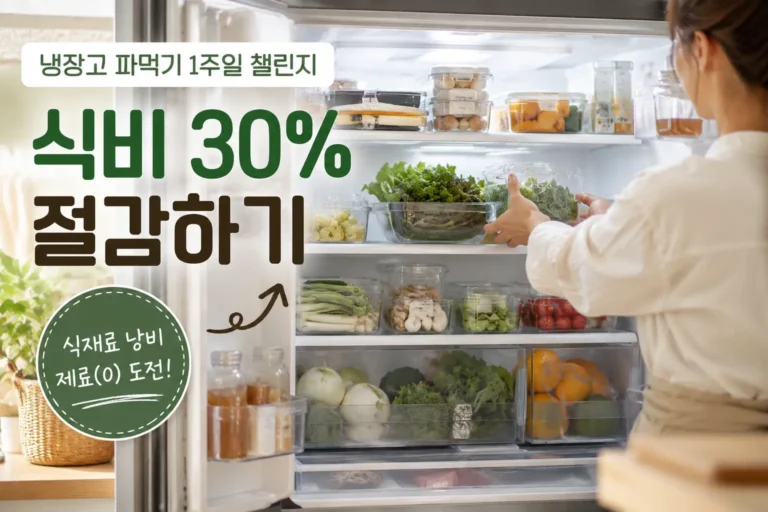 냉장고 파먹기 챌린지로 식비 절약하는 모습
